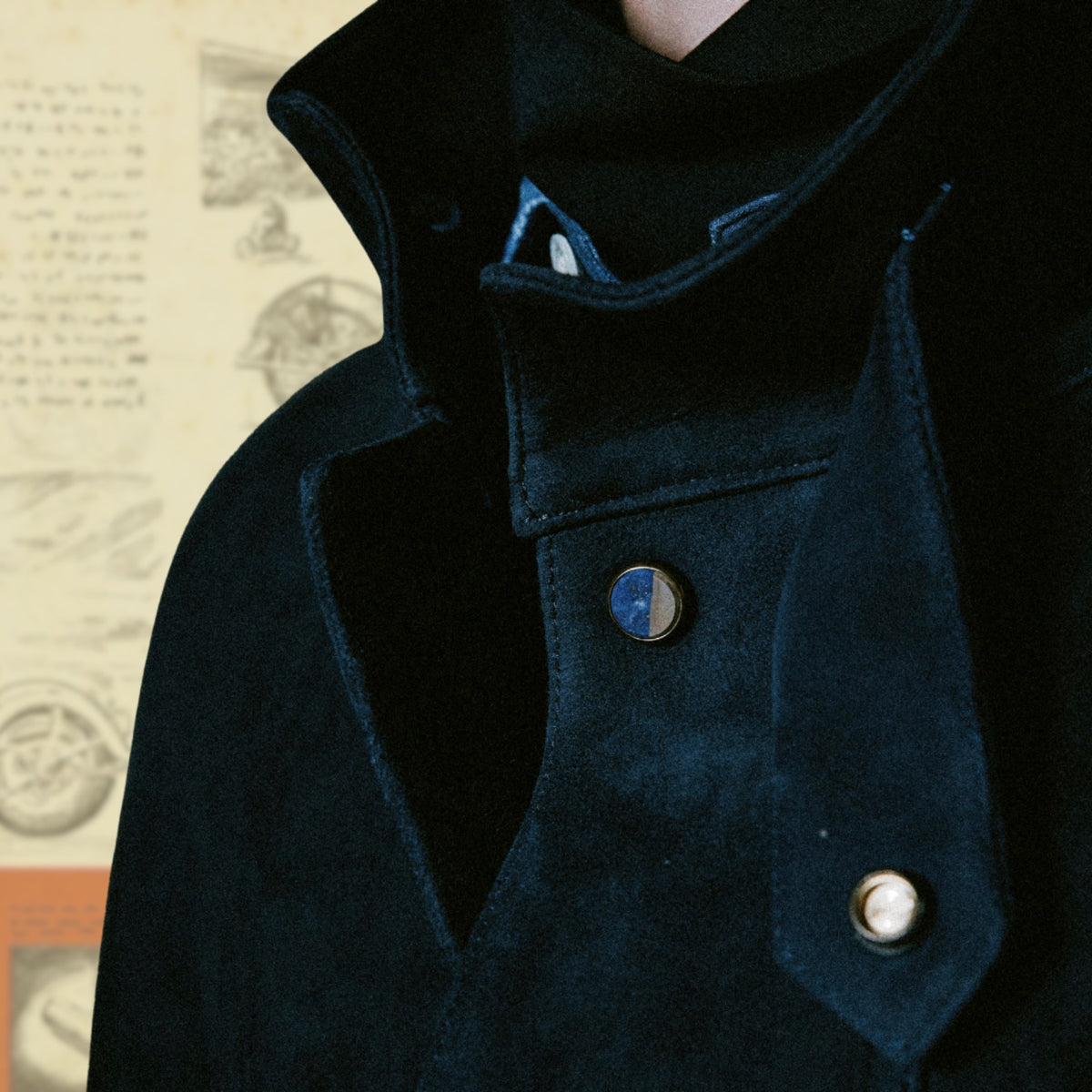 CRASH COLLECTION LEATHER SUEDE MOTORCYCLE JACKET Ⅲ (ENTREFINO)