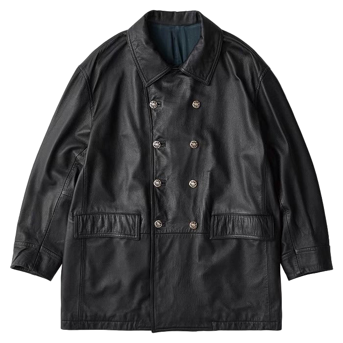 DEERSKIN DRUG STORE JACKET W/SILVER BUTTONS