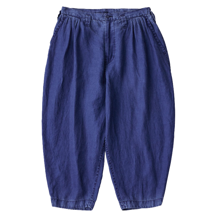 INDIGO LINEN BEBOP PANTS