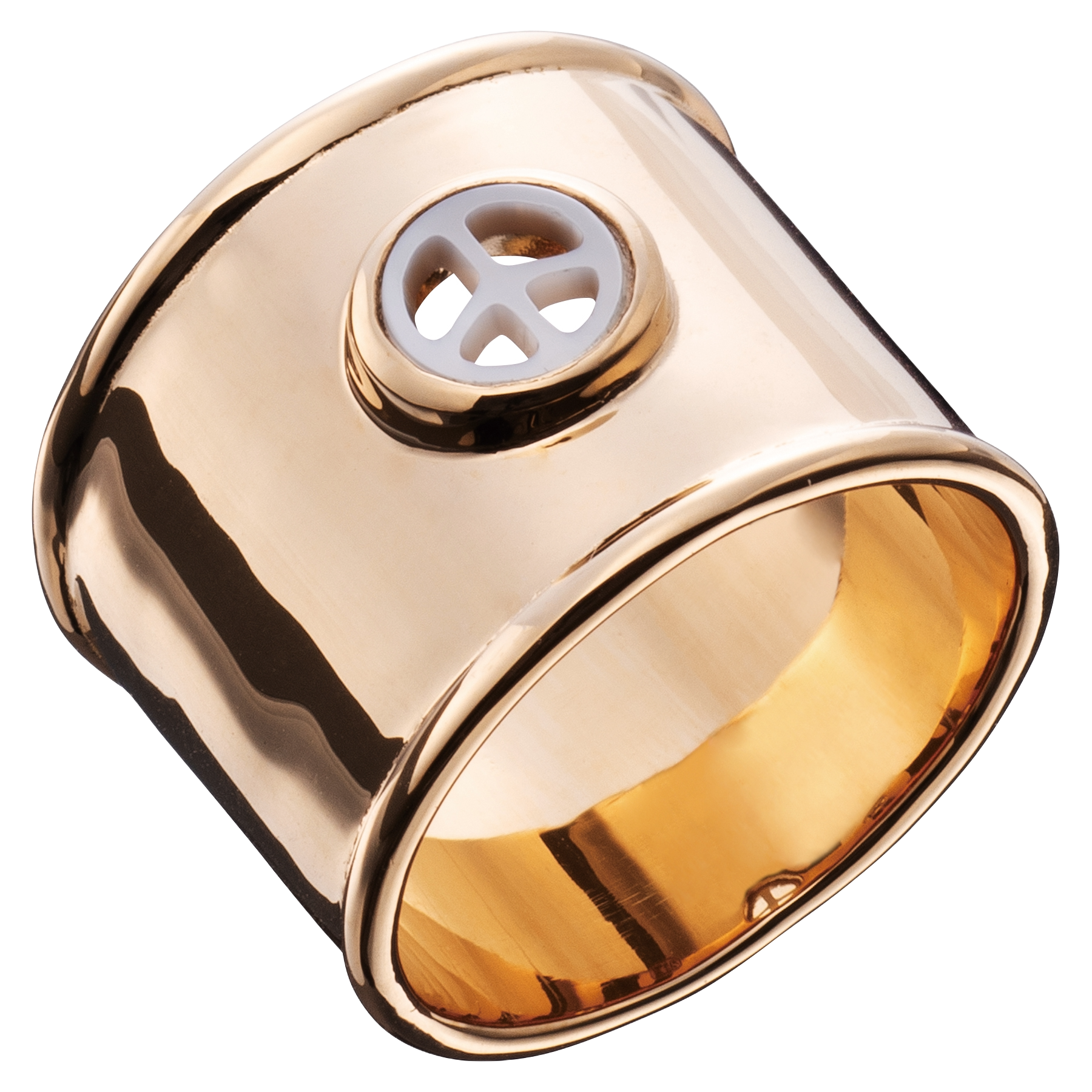 "GINZA EXCLUSIVE" PEACE INLAY GOLD RING