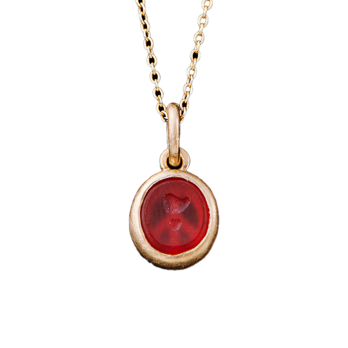 INTAGLIO GOLD NECKLACE・CARNELIAN