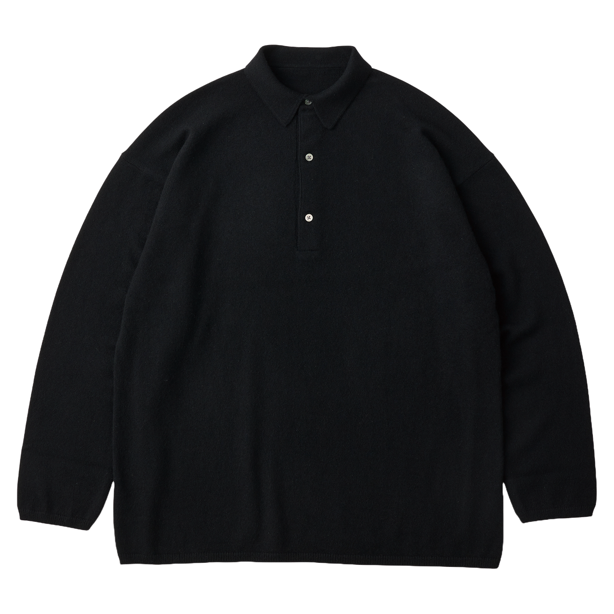 CASHMERE KNIT LONG POLO SHIRT (BABY CASH)