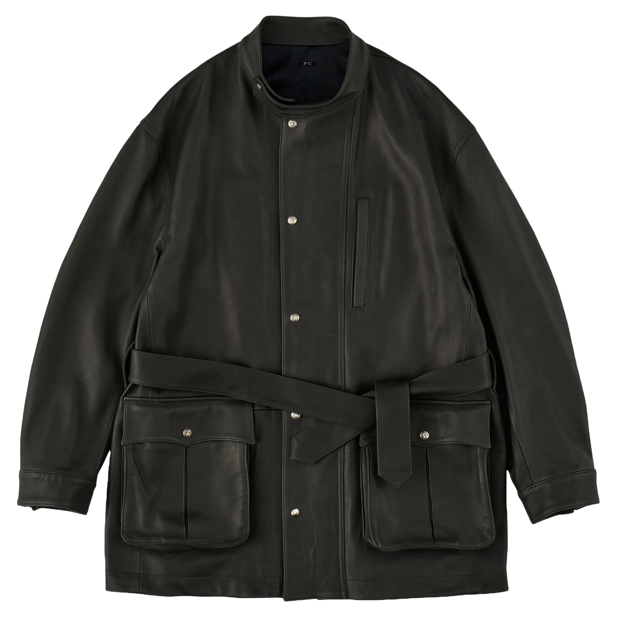 LEATHER MOTORCYCLE JACKET W / LOVE & PEACE SILVER (ENTREFINO)