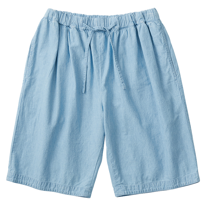 SHAWSHANK CHAMBRAY GATHERED SHORTS