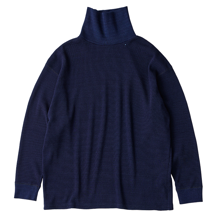 H/W INDIGO THERMAL TURTLENECK