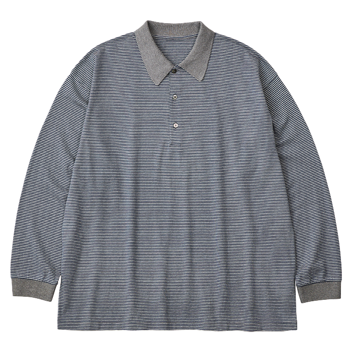 H/W BEATNIK BORDER LONG SLEEVE POLO SHIRT