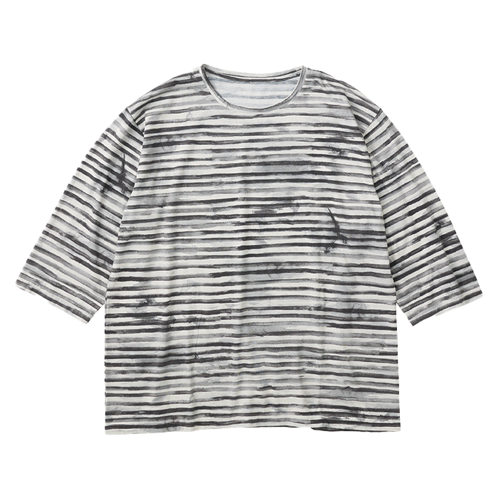 ARTIST BORDER THREE QUARTER SLEEVE SHIRT