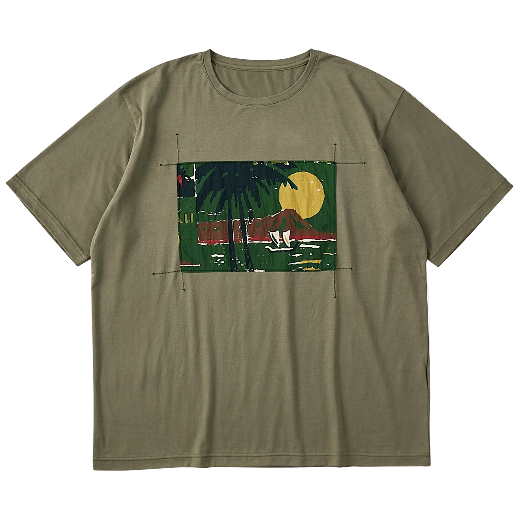 HAWAIIAN OUTDOOR PATCHWORK T-SHIRT