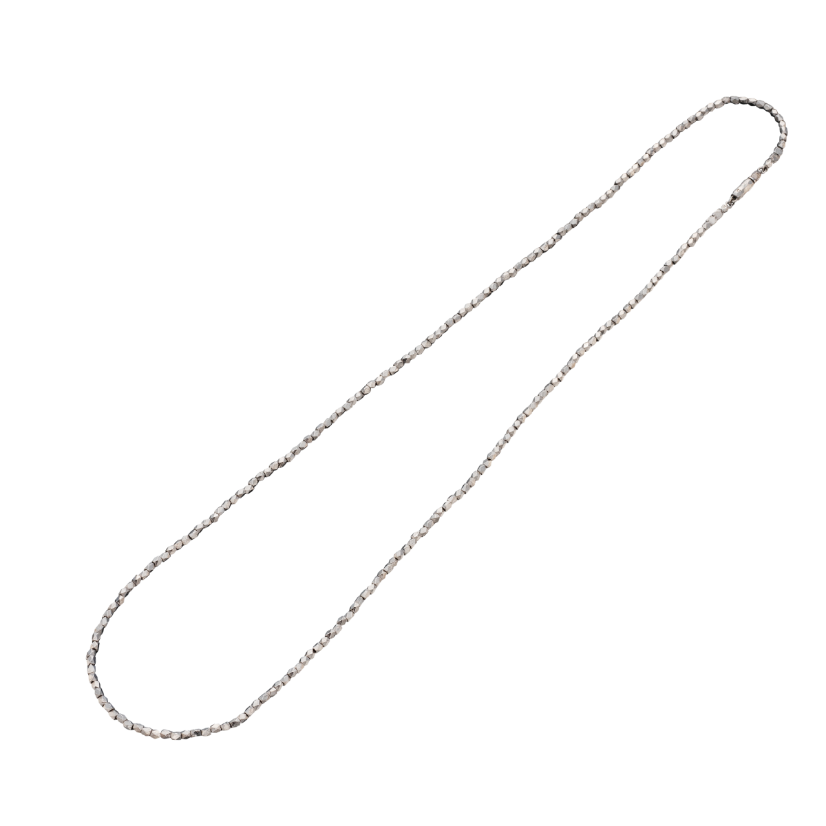 PLATINUM BEADS NECKLACE 20.5