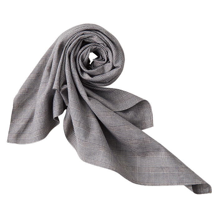 GLEN CHECK SCARF (ALUMO FABRIC)