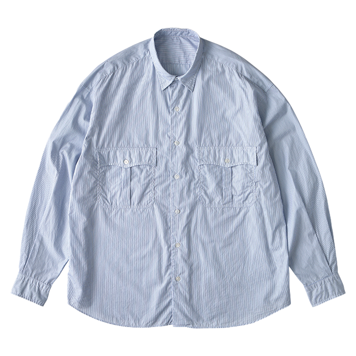 ROLL UP STRIPE SHIRT (ALUMO FABRIC 140/2)