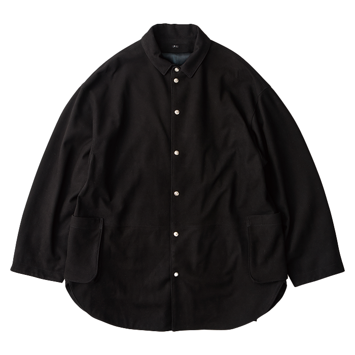 LEATHER SUEDE SHIRT JACKET W/SILVER BUTTONS (ENTREFINO)