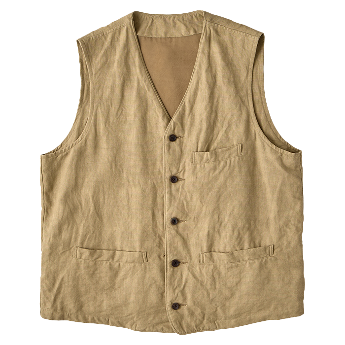 【タグあり】Porter Classic FARMER'S LINEN VEST ANTIQUE LINEN CLASSIC VEST