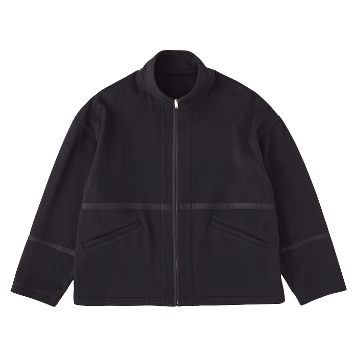 CASHMERE ZIP UP JACKET W/ SILVER ZIPPER(BABY CASH)