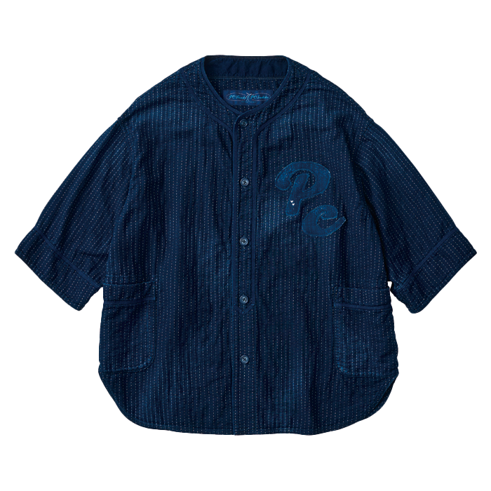 SASHIKO STRIPE BASEBALL SHIRT CUSTOM(サシコ ストライプ ベース SASHIKO STRIPE BASEBALL SHIRT CUSTOM(サシコ ストライプ ベース