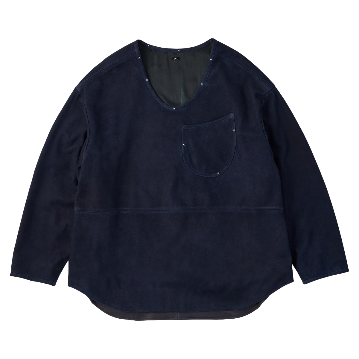 LEATHER SUEDE PULLOVER JACKET W / LAPIS & SILVER (ENTREFINO)