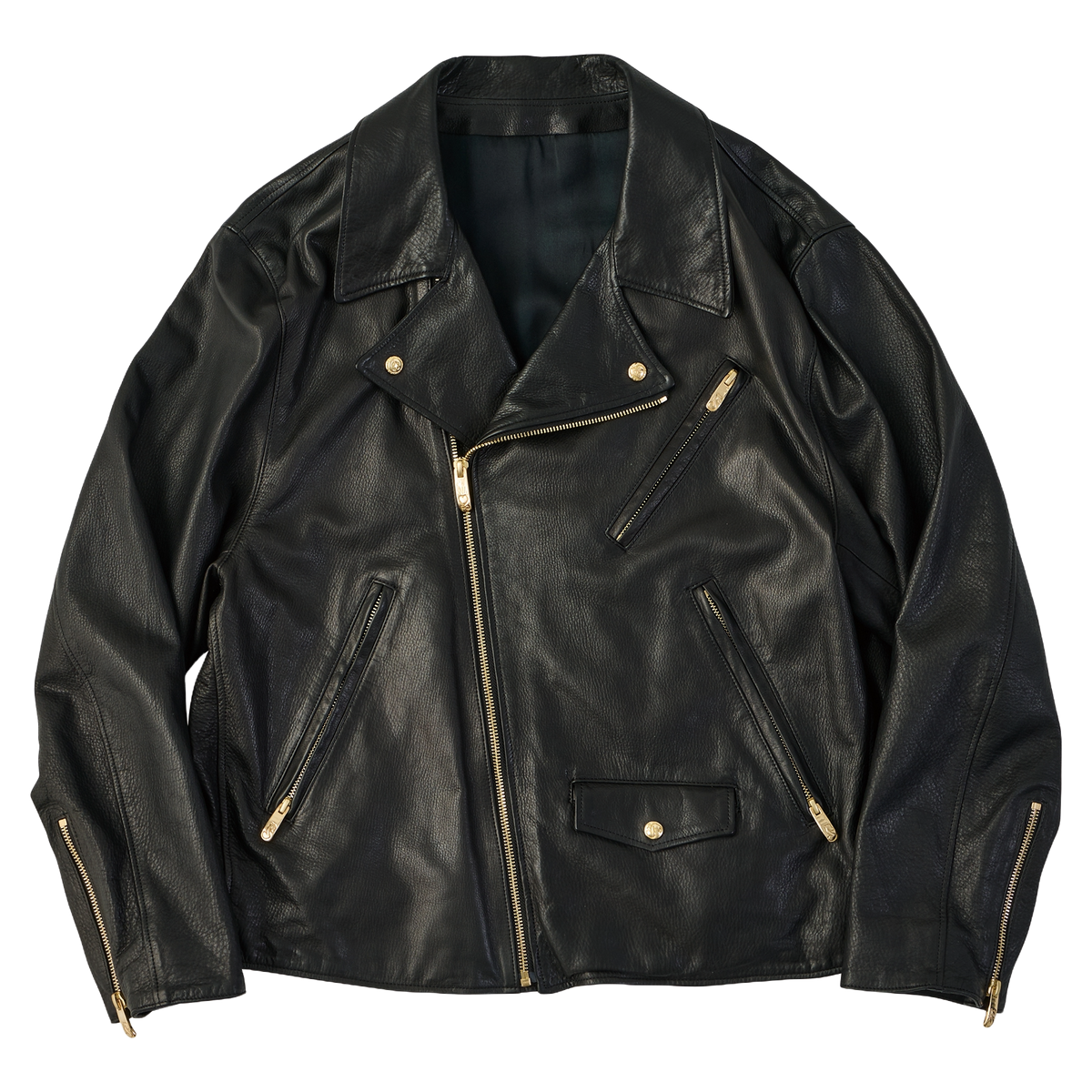 PC RIDERS JACKET W / LOVE & PEACE GOLD (PC GINZA EXCLUSIVE)