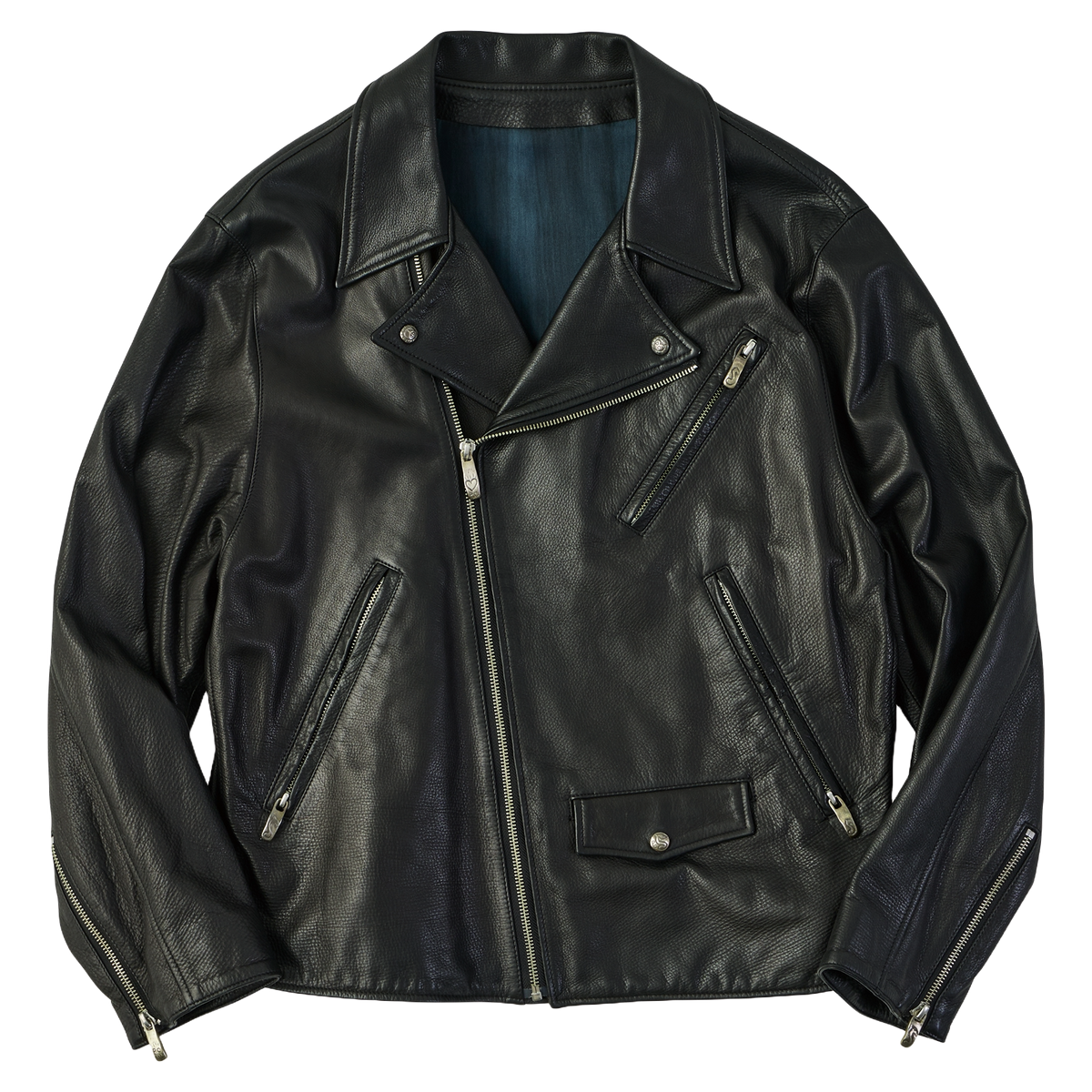 PC RIDERS JACKET W / LOVE & PEACE SILVER