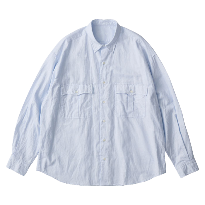 ROLL UP COTTON LINEN SHIRT (ALUMO)