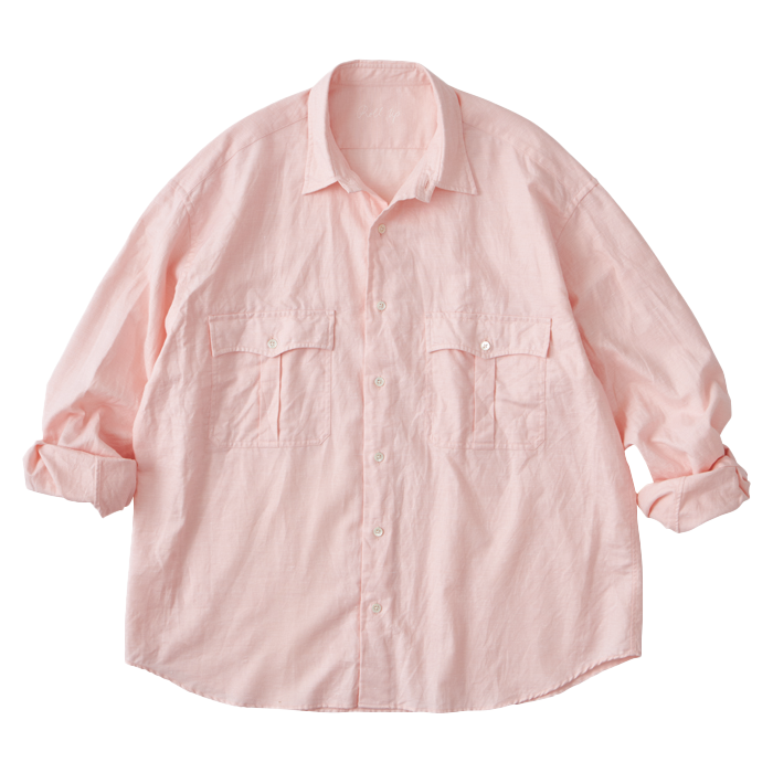 ROLL UP COTTON LINEN SHIRT (ALUMO)