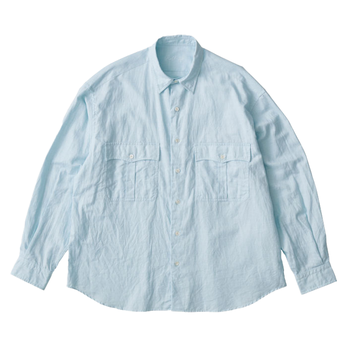 ROLL UP COTTON LINEN SHIRT (ALUMO)(ロール アップ コットン リネン ROLL UP COTTON LINEN SHIRT (ALUMO)(ロール アップ コットン リネン