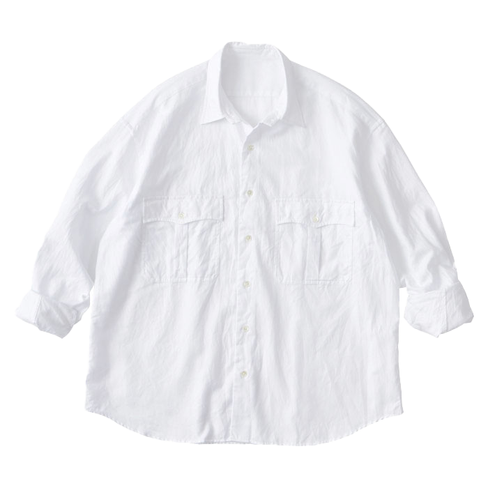 ROLL UP COTTON LINEN SHIRT (ALUMO)