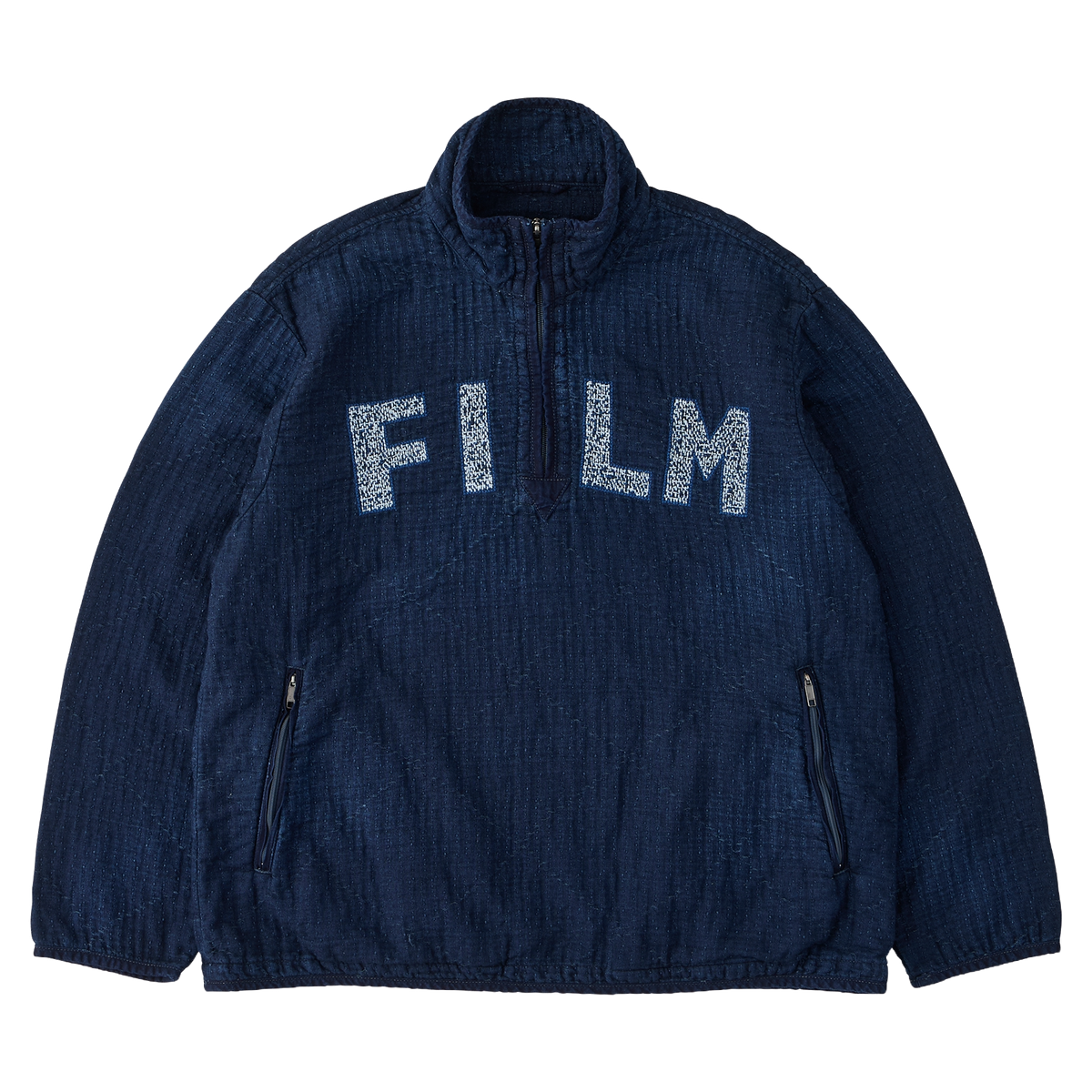 SEA ISLAND SASHIKO HALF ZIP PULLOVER EMBROIDERY (FILM) (LIMITED)