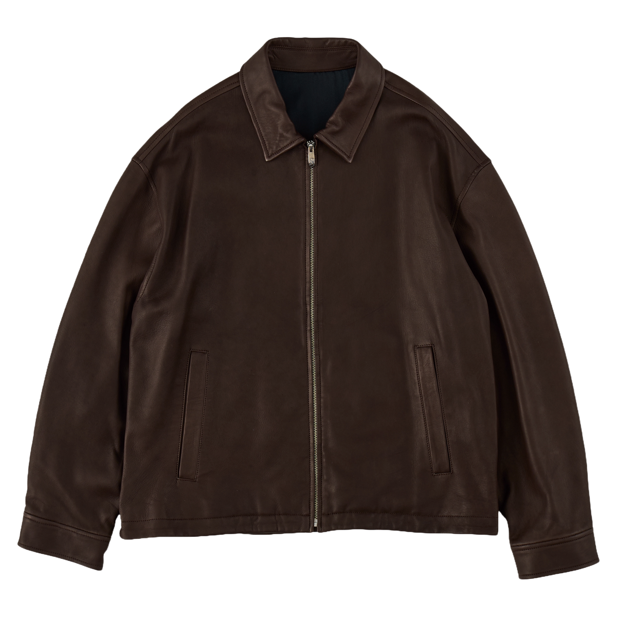 LEATHER ZIP UP JACKET W / LOVE & PEACE SILVER (ENTREFINO) -2026AW-