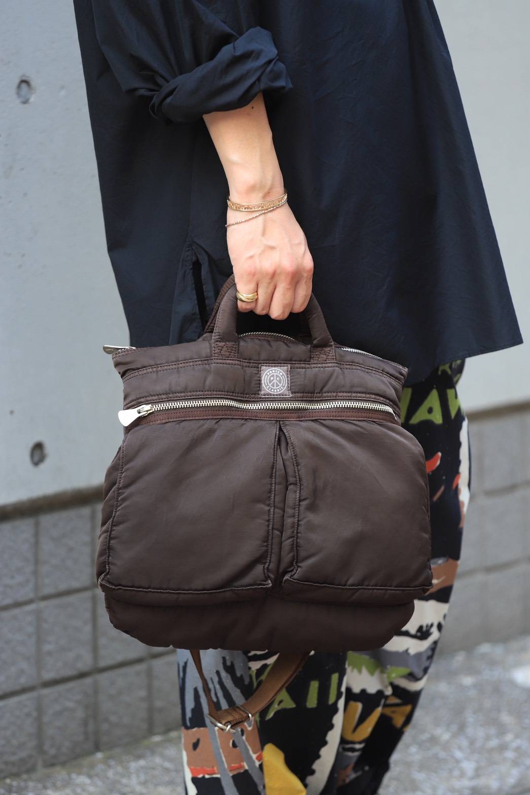 "CINEMA EXCLUSIVE" SUPER NYLON HELMET CASE S -BROWN-