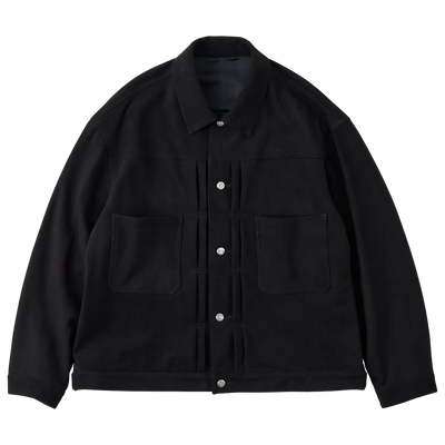 LEATHER SUEDE JACKET W / SILVER BUTTONS (ENTREFINO)
