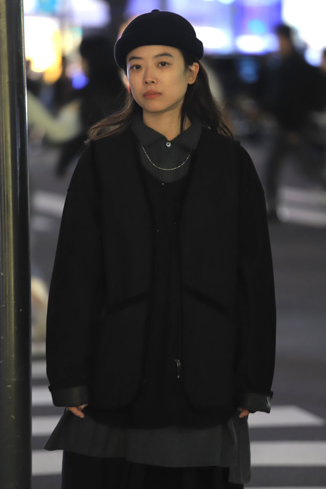 LEATHER SUEDE PULLOVER JACKET W / ONYX & SILVER (ENTREFINO)