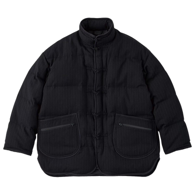 PIN STRIPE CHINESE DOWN JACKET