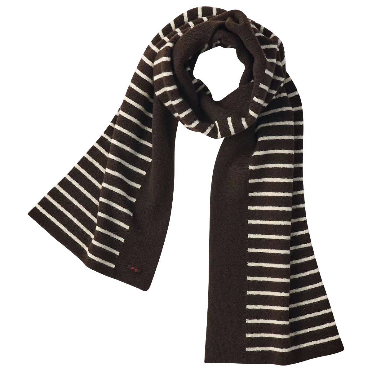 CASHMERE KNIT BORDER STOLE TWO TONE COLOR (BABY CASH)