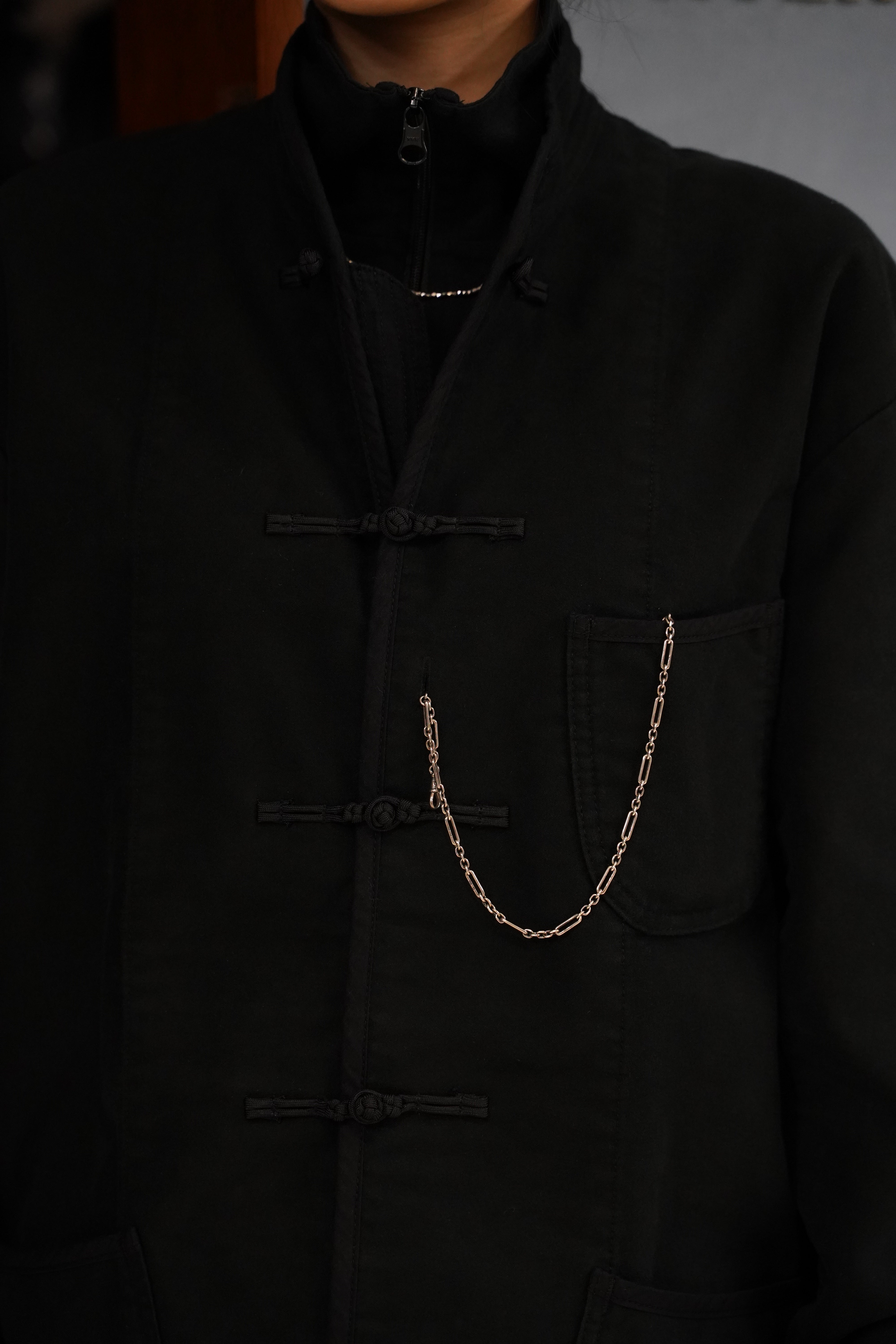PLATINUM BEADS NECKLACE 20.5