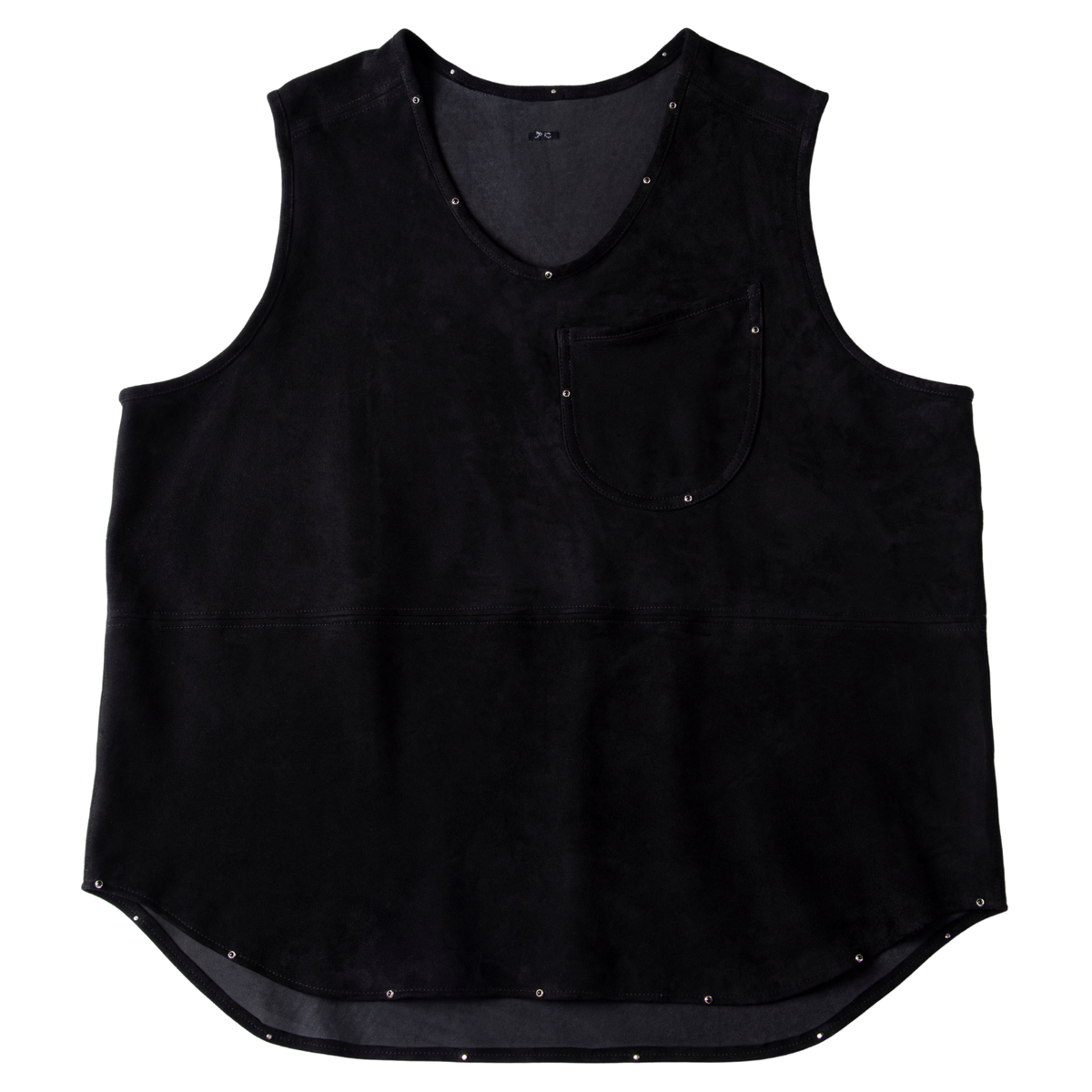 LEATHER SUEDE VEST W / ONYX & SILVER (PC GINZA EXCLUSIVE)