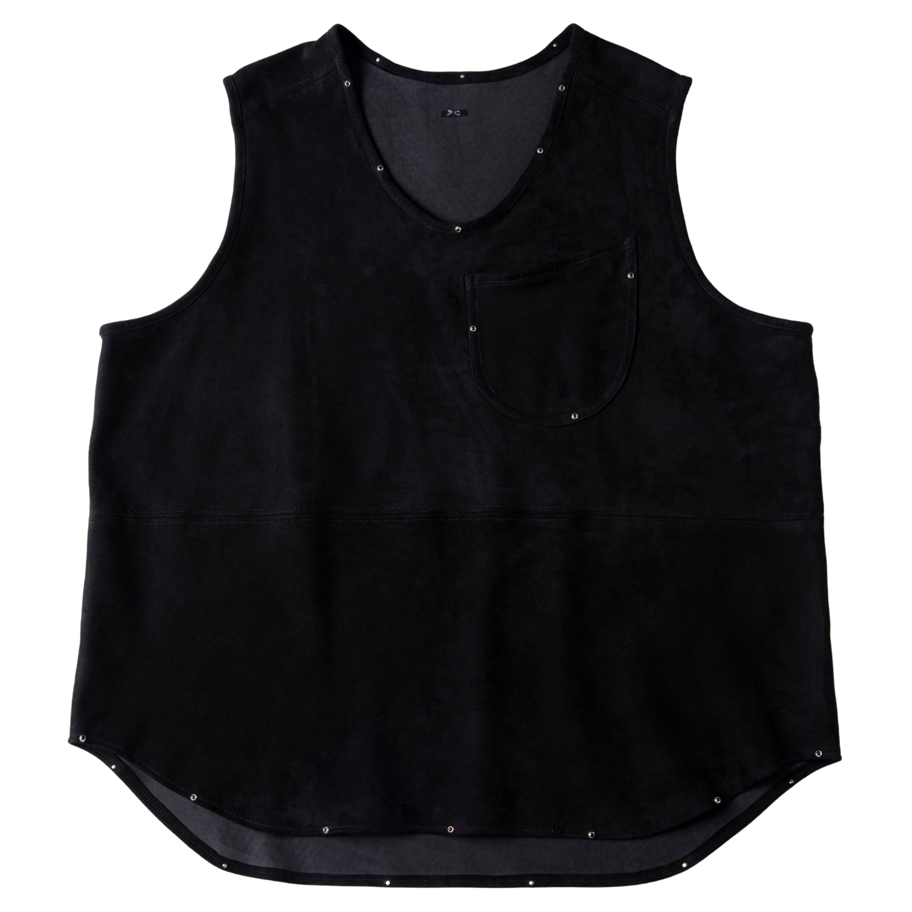 LEATHER SUEDE VEST W / ONYX & SILVER (PC GINZA EXCLUSIVE)