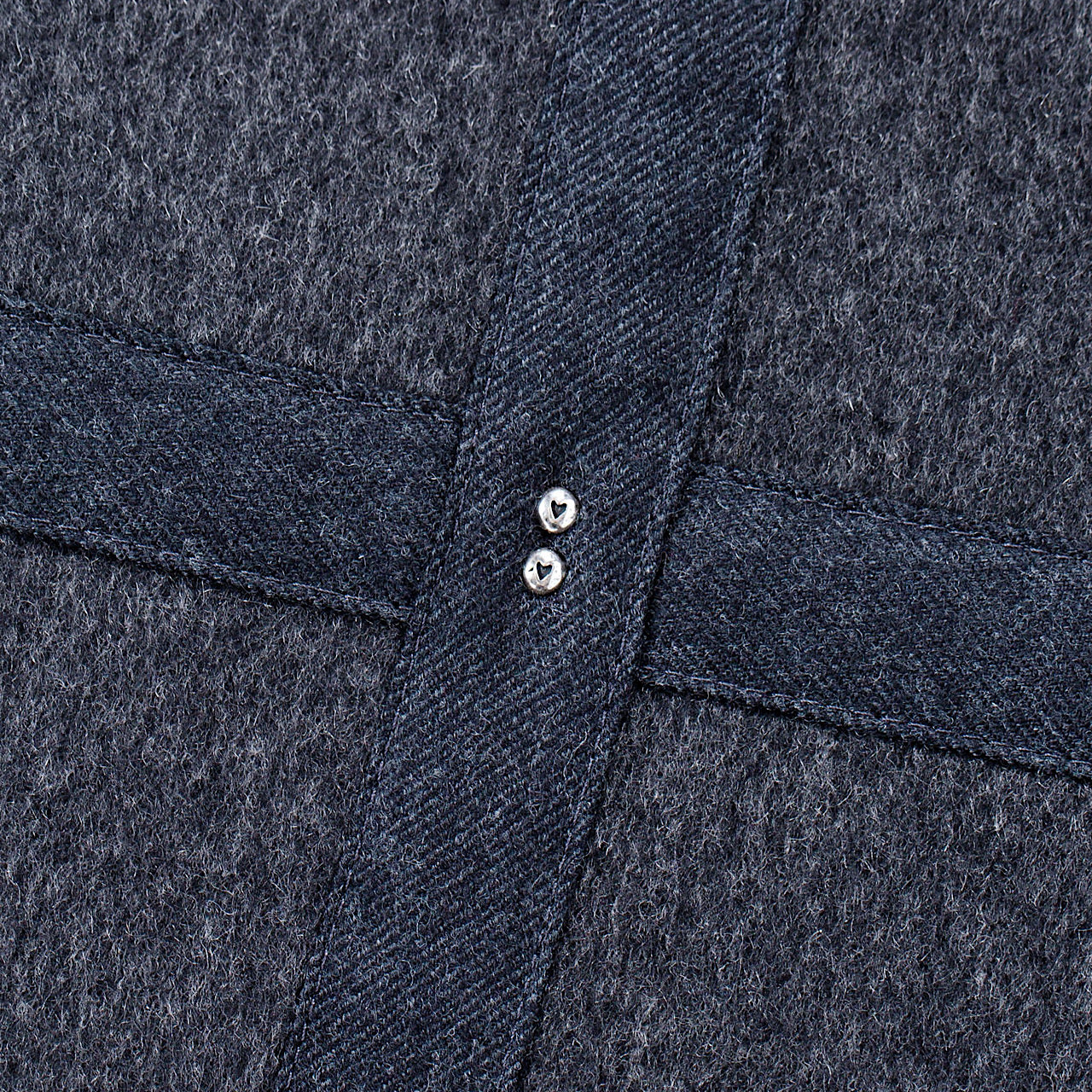 "GINZA EXCLUSIVE" H/W CASHMERE ZIP UP JACKET W / SILVER STUDS CUSTOM (BABY CASH)