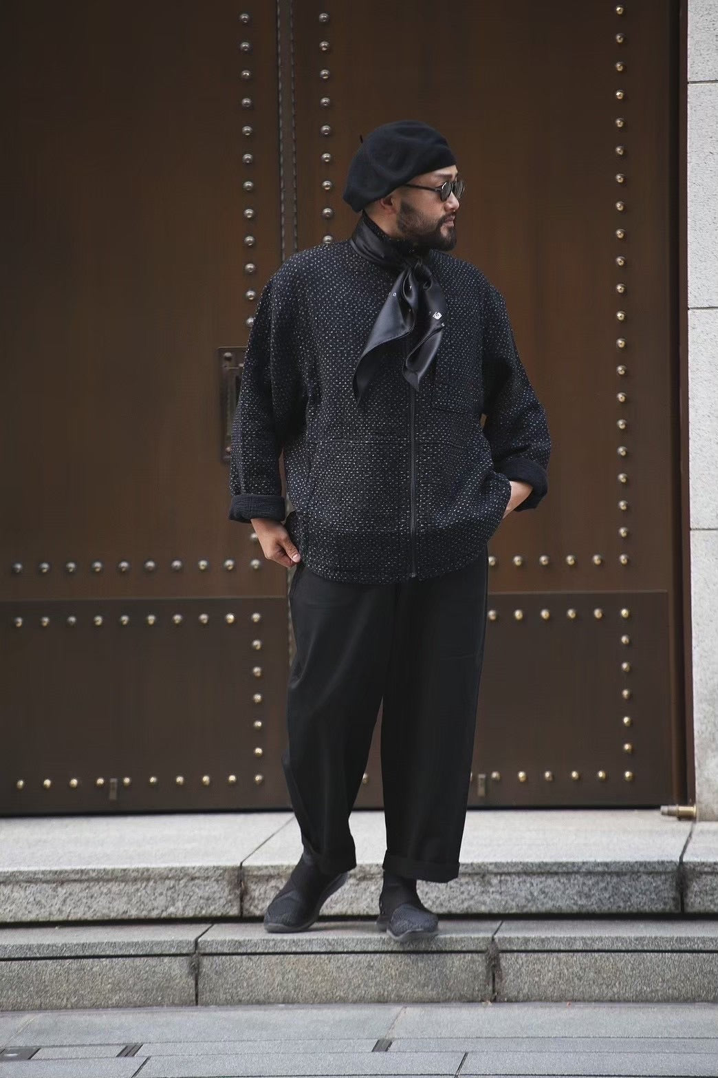 NEW SASHIKO ZIP UP JACKET
