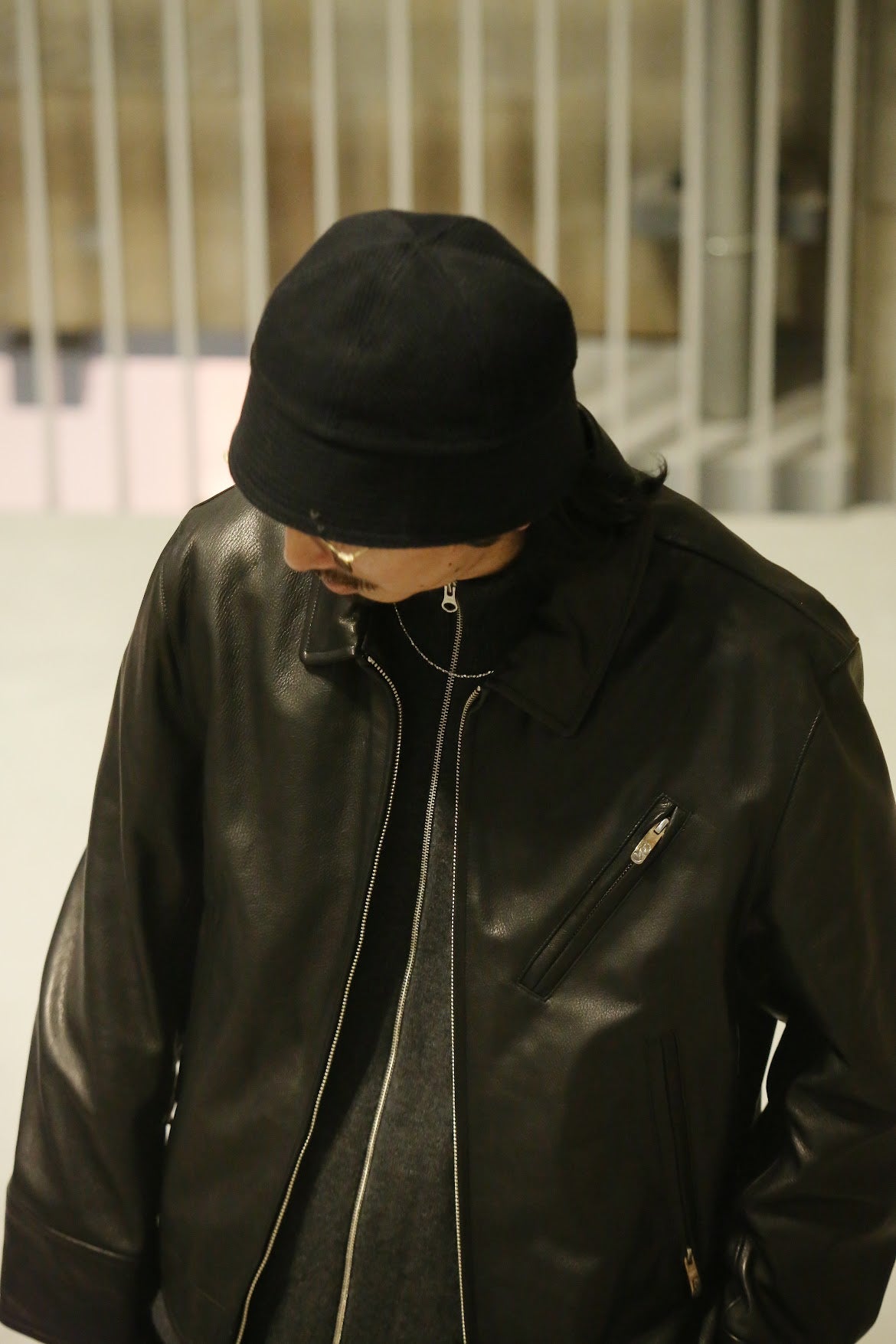 PC SINGLE RIDERS JACKET W / LOVE & PEACE SILVER