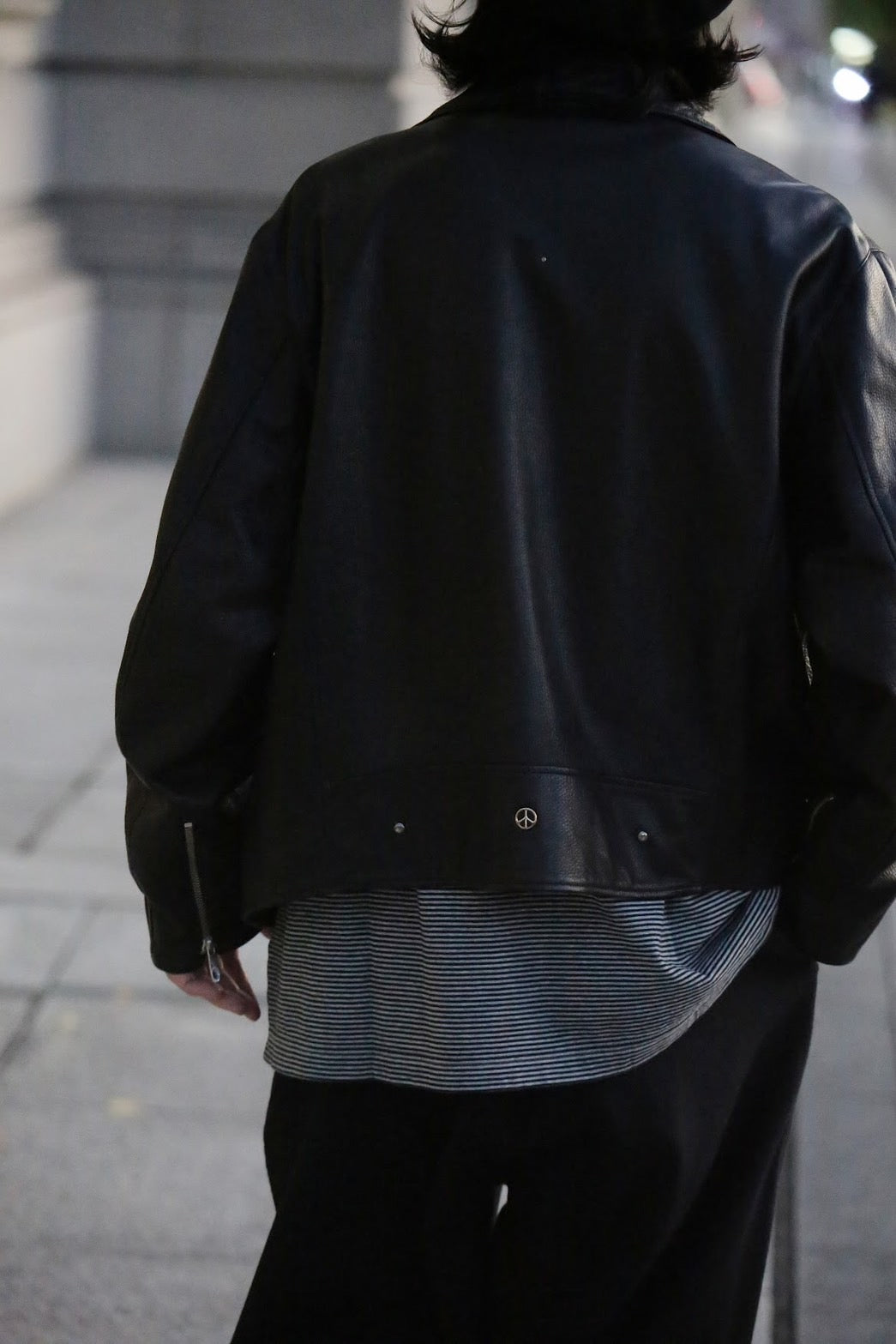 PC RIDERS JACKET W / LOVE & PEACE SILVER CUSTOM 001 (LIMITED)