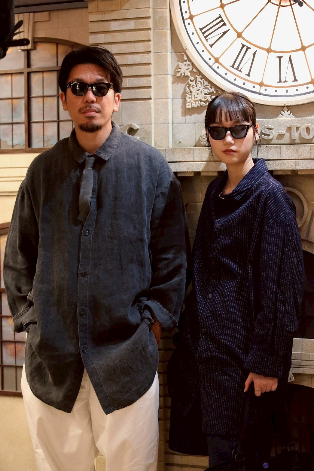 BLACK LINEN SHIRT JACKET