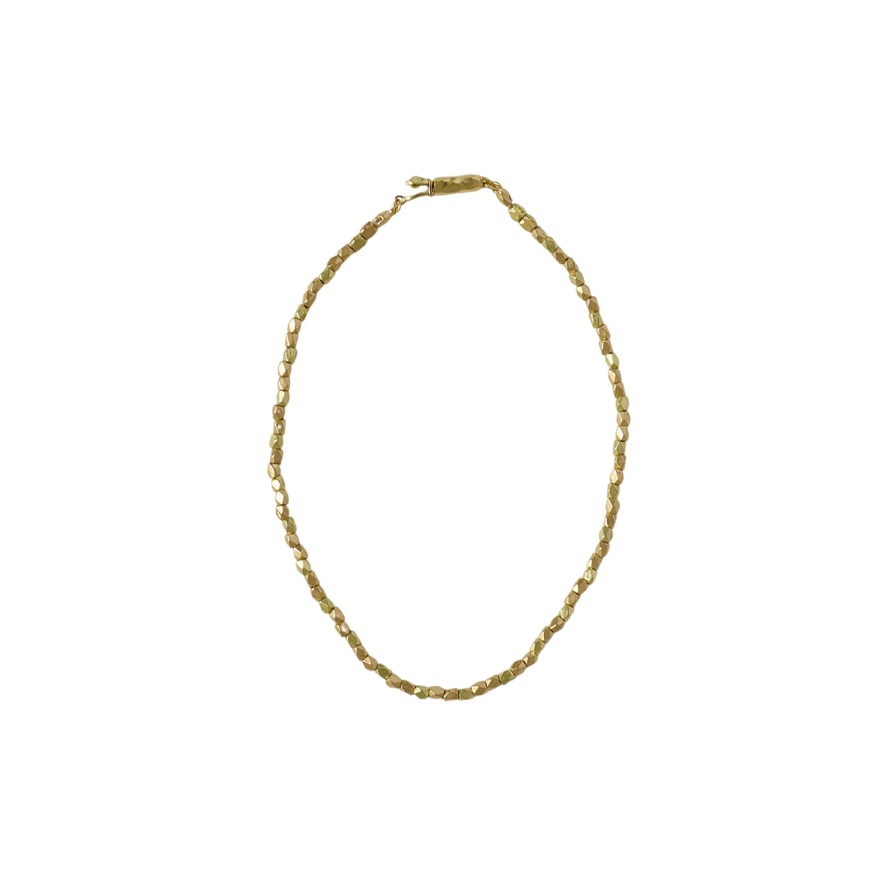 "GINZA EXCLUSIVE" ANTIQUE GOLD & YELLOW GOLD BEADS BRACELET 6.5