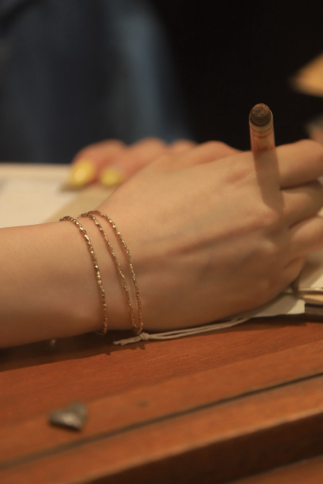 GOLD BEADS BRACELET MEDIUM 7.0