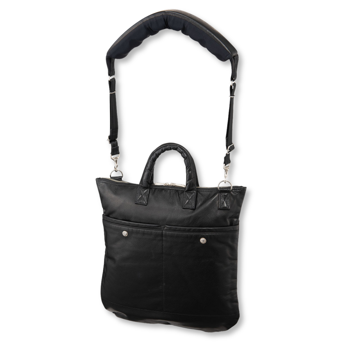 PC RIDERS LEATHER NEWTON HELMET CASE W / LOVE & PEACE SILVER