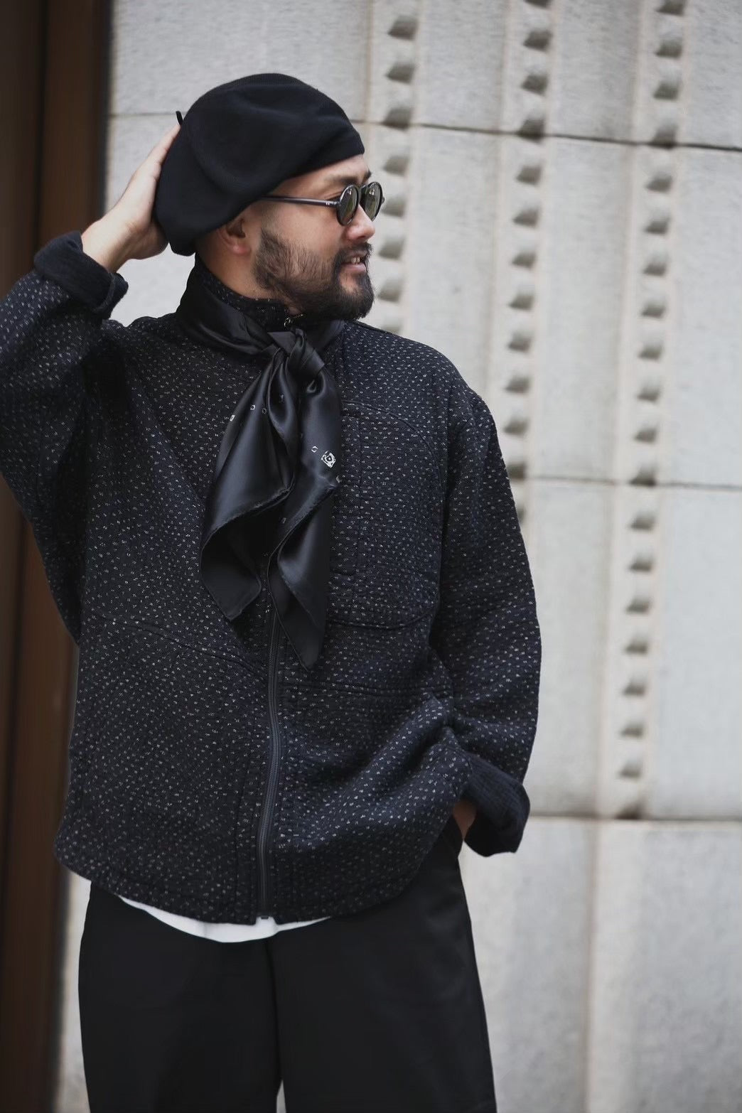 NEW SASHIKO ZIP UP JACKET