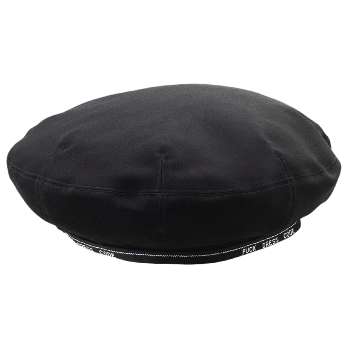 BLACK GABARDINE BERET  (FUCK DRESS CODE PIPING OUTSIDE)
