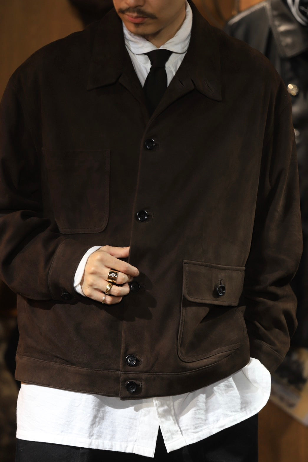 LEATHER SUEDE DUKE JACKET (ENTREFINO)