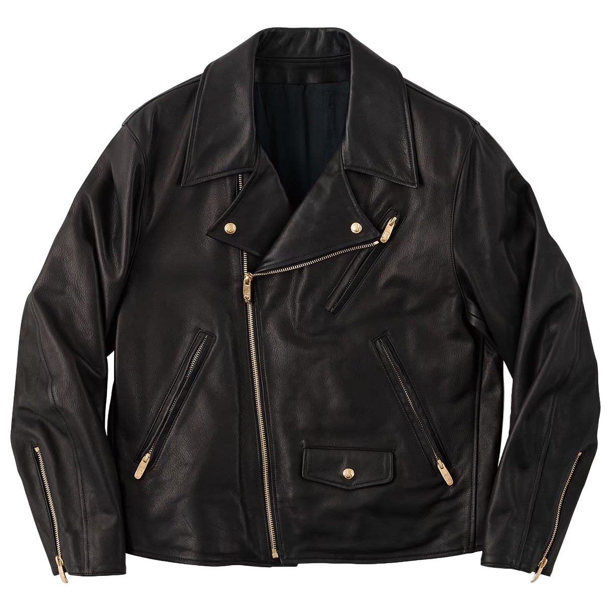 PC RIDERS JACKET W / LOVE & PEACE GOLD