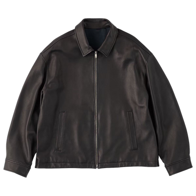 LEATHER ZIP UP JACKET W / LOVE & PEACE SILVER (ENTREFINO)