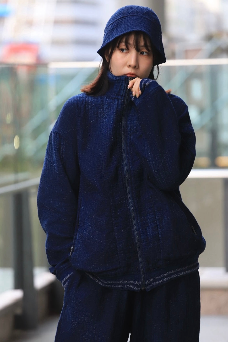 SEA ISLAND SASHIKO TRACK JACKET (LIMITED)